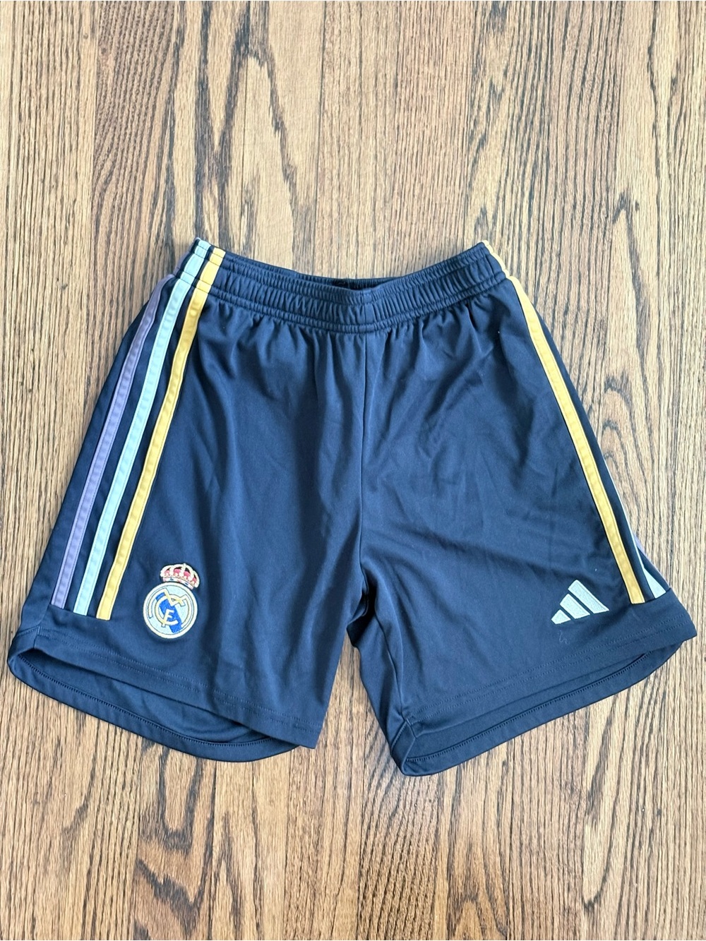 adidas official Real Madrid Kids Navy Shorts -away kit